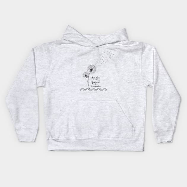 kindness is free sprinkle it everywhere Kids Hoodie by Jay art